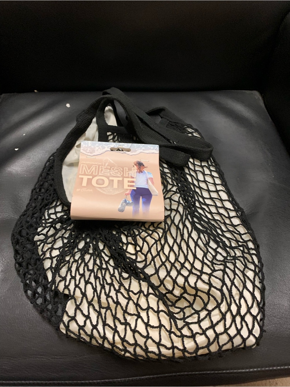 Mesh Tote Bag - Black nupouch